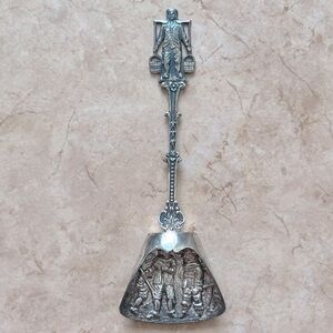 Dutch Silver Sugar Scoop Spoon